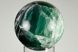 Polished Green, Blue & Purple Fluorite Sphere - Mexico #193298-2